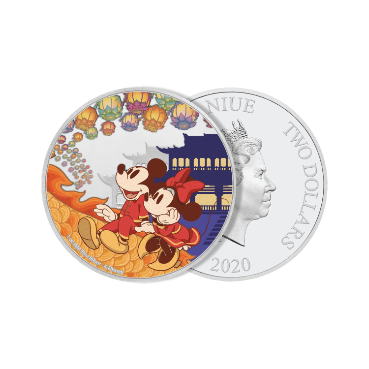 1 Troy ounce zilveren munt Disney Lunar jaar van de muis - geluk 2020 perspectief 2