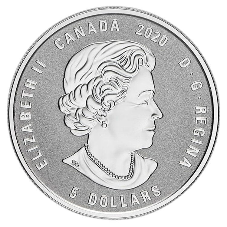 Silver coin July Birthstone Swarovski 2020 angle 1