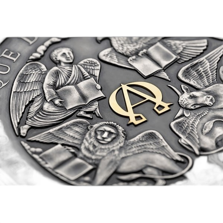 3 troy ounce silver coin St. Michael and the Dragon Apocalypse angle 1