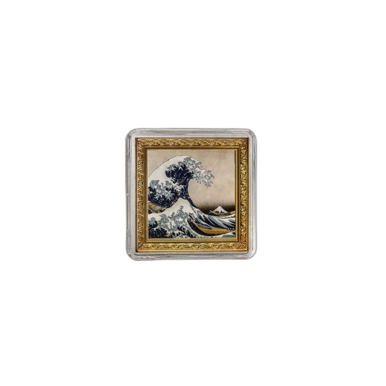 1 Troy ounce zilveren munt de grote golf van Kanagawa Proof 2020 achterkant
