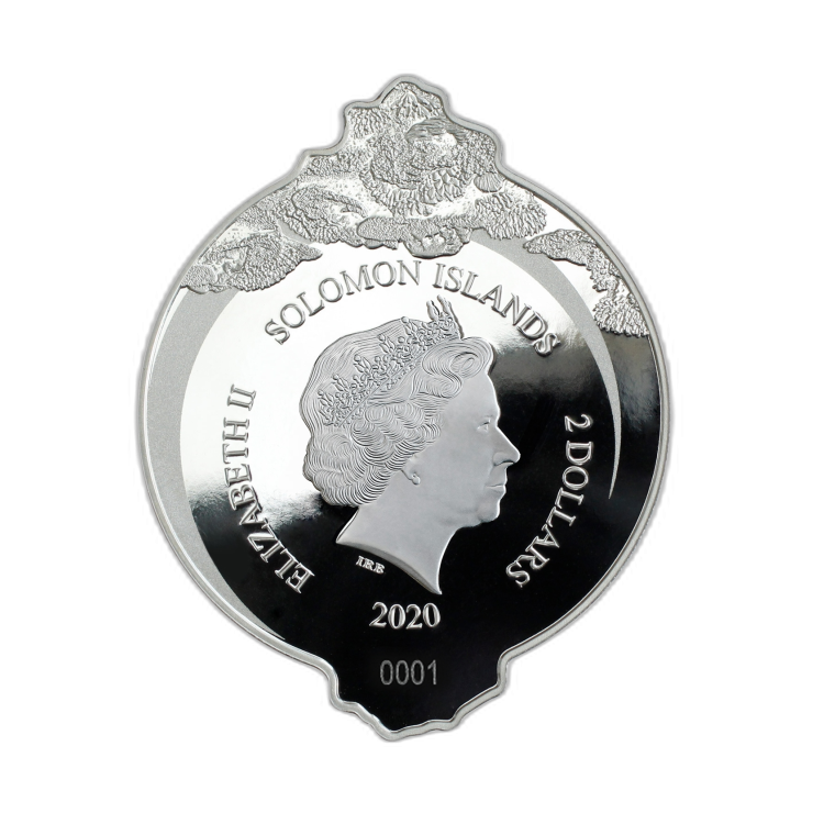 1 troy ounce zilveren munt Zeepaardje Proof 2020 achterkant