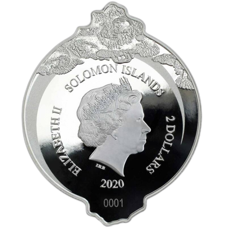 1 troy ounce zilveren munt Zeepaardje Proof 2020 perspectief 4