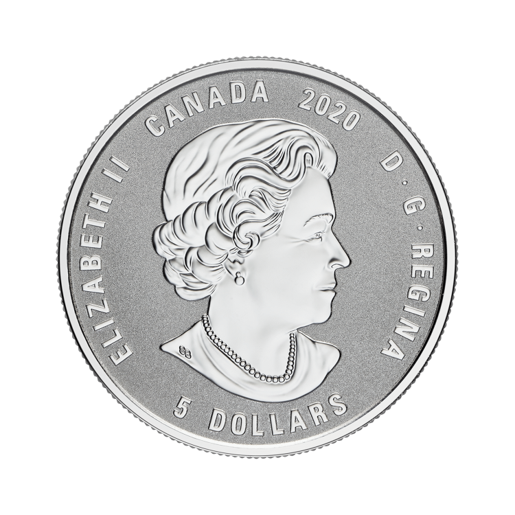 Silver coin august Birthstone Swarovski 2020 back