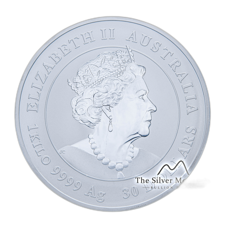 1 Kilogram zilveren munt Lunar 2021 achterkant