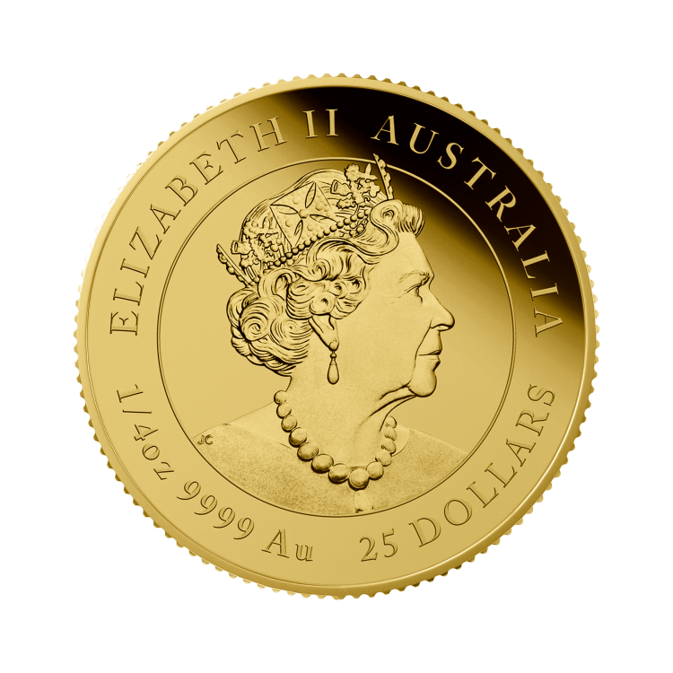 1/4 troy ounce gold coin Lunar 2021 back