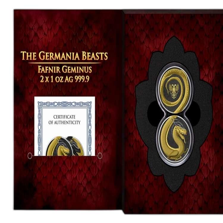 Silver coin set Germania Beast Fafnir 2020 back