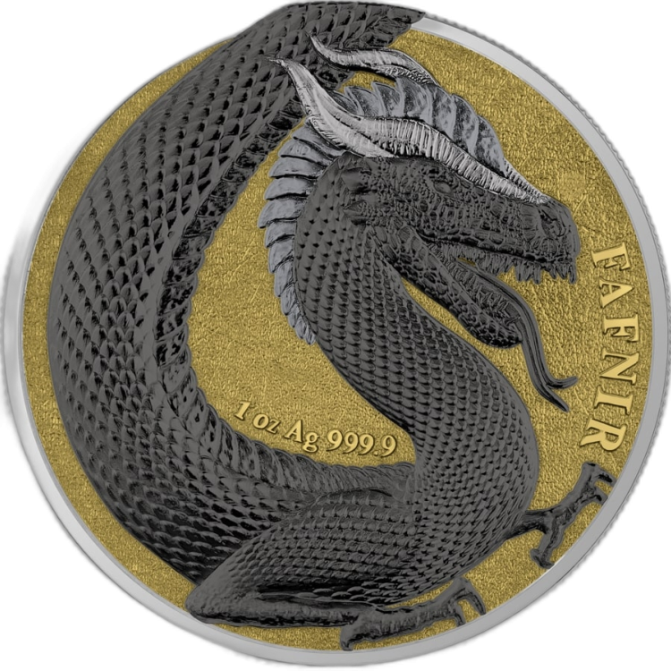 Silver coin set Germania Beast Fafnir 2020 angle 1