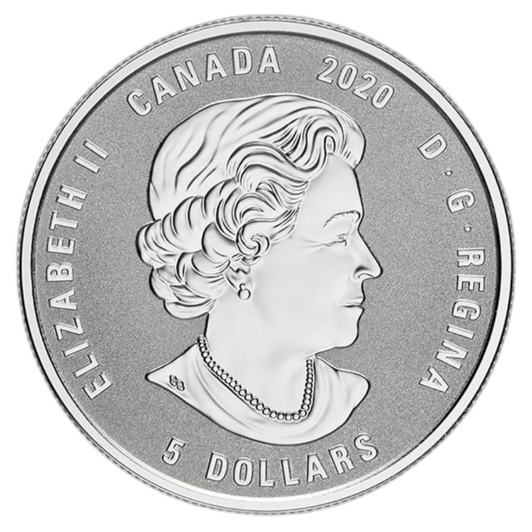 Silver coin December Birthstone Swarovski 2020 back
