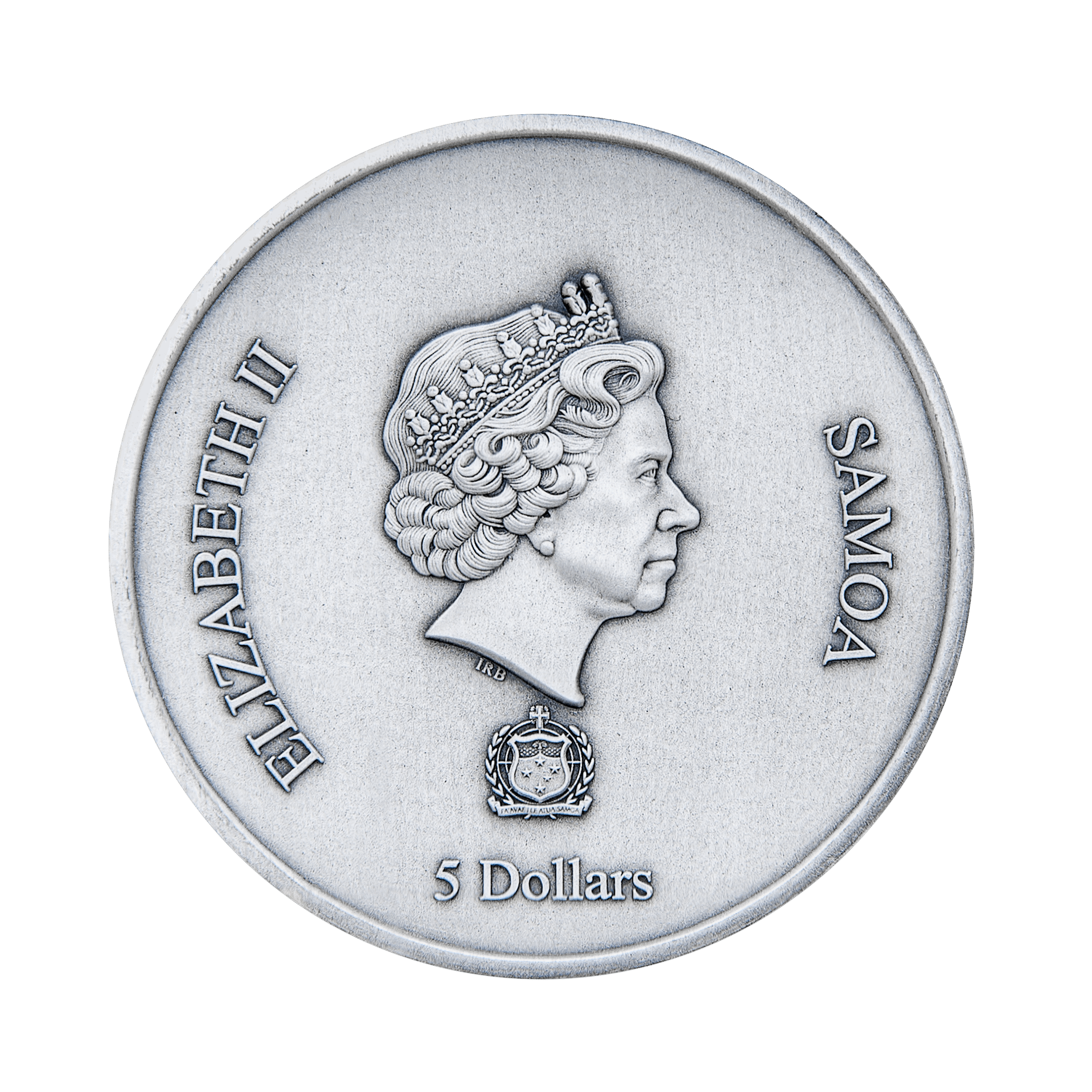 2 troy ounce zilveren munt Samoa Avalokiteshvara Piedfort - antieke afwerking 2020 achterkant