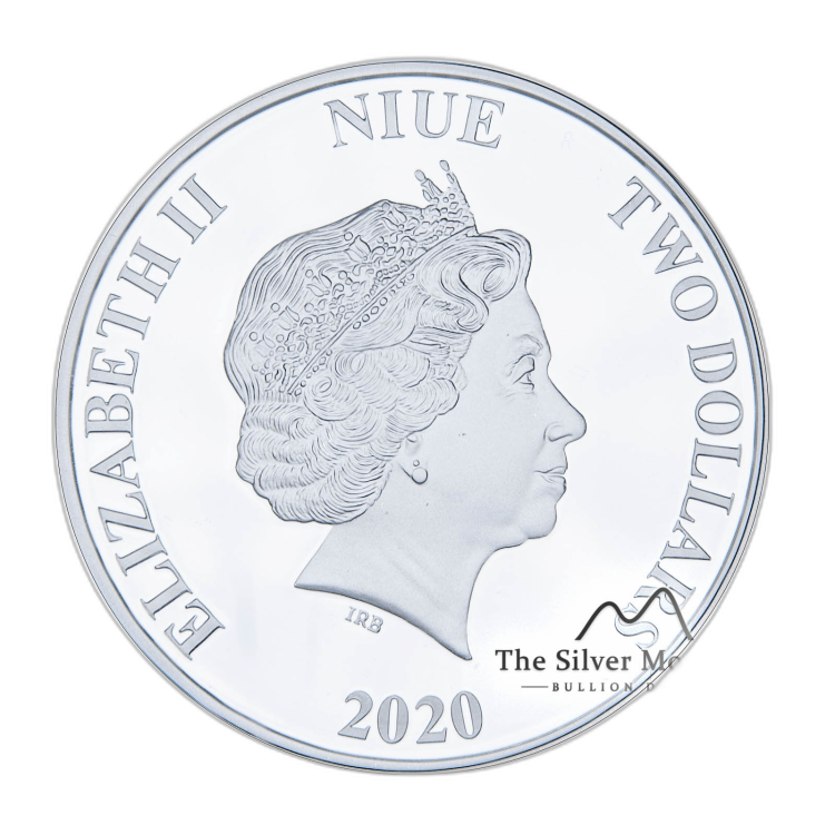 1 troy ounce silver coin Harry Potter - Albus Bumbledore 2020 proof angle 6
