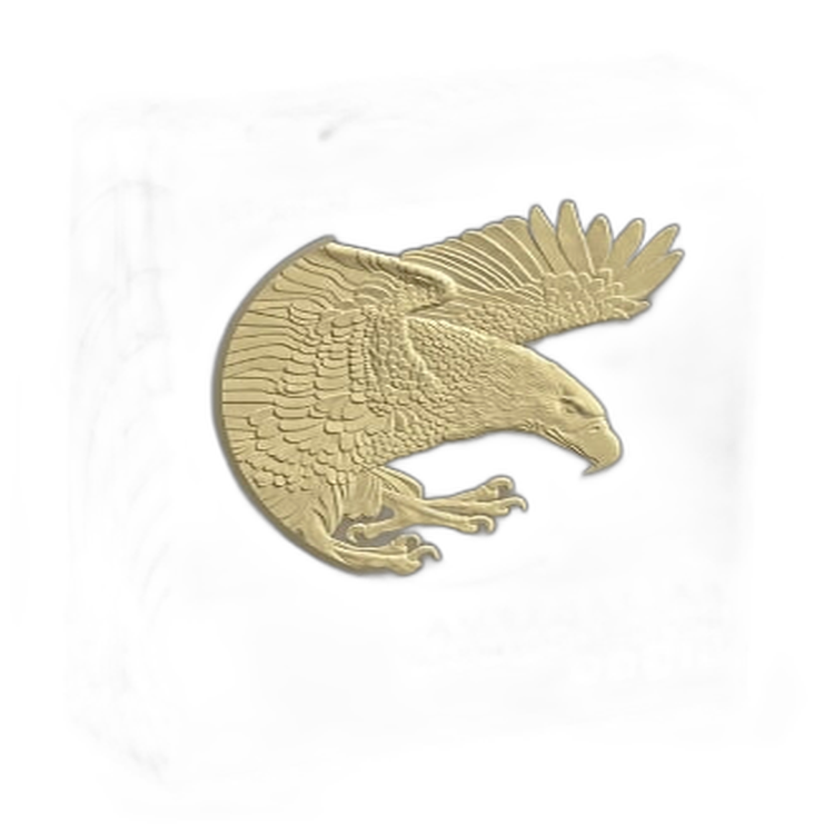 1,5 troy ounce zilveren munt wigstaartarend Bi-Metaal Proof 2020 perspectief 2