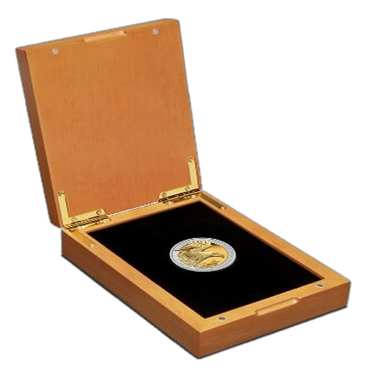 1,5 troy ounce zilveren munt wigstaartarend Bi-Metaal Proof 2020 perspectief 3