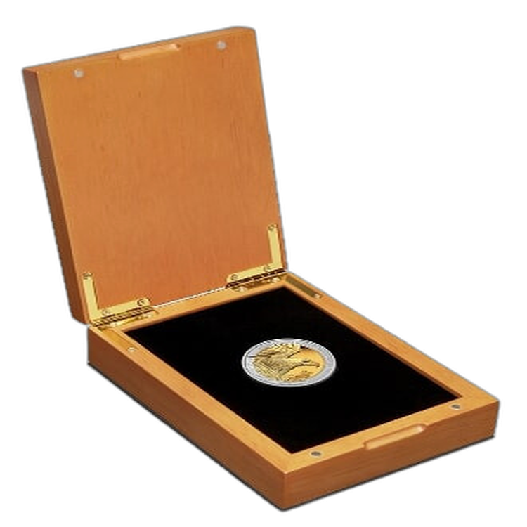 1,5 troy ounce zilveren munt wigstaartarend Bi-Metaal Proof 2020 perspectief 3