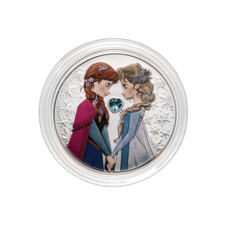 1 troy ounce zilveren munt Disney Frozen - zusjes voor altijd 2020 Proof achterkant