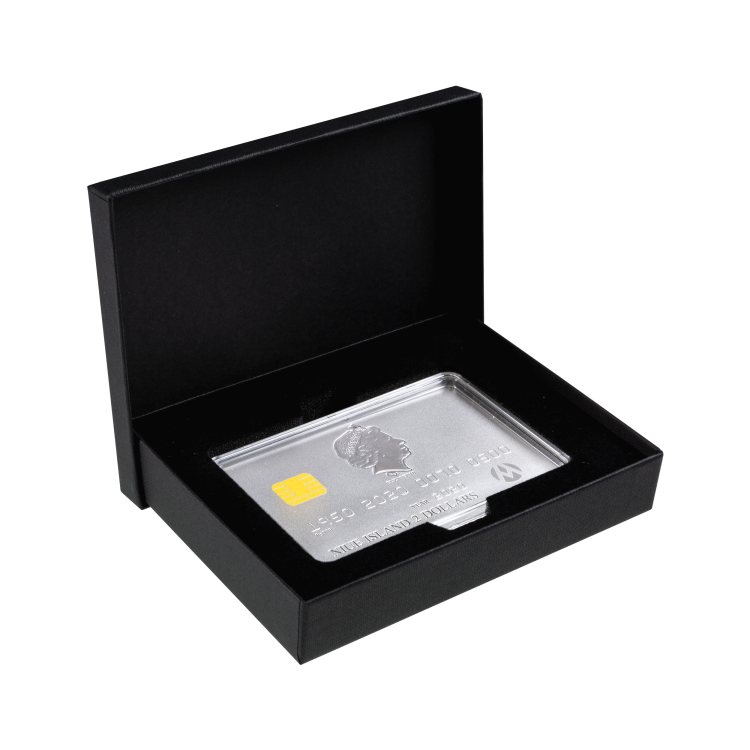 1,5 troy ounce zilveren credit card munt 2020 perspectief 4