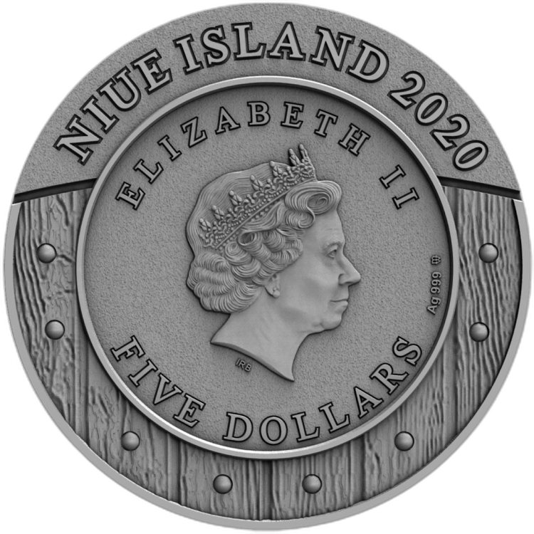 2 troy ounce silver coin female warrior - Valkyrie 2020 back