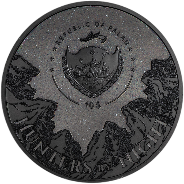 2 troy ounce silver coin Black Panther 2020 proof angle 1