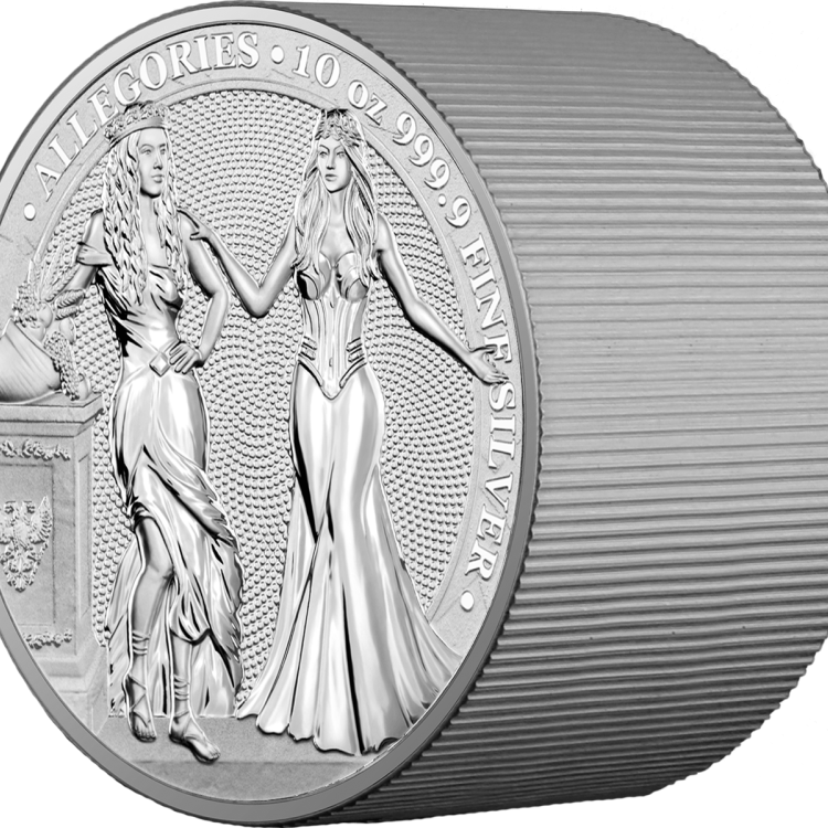 10 Troy ounce silver coin Germania and Italia 2020 back