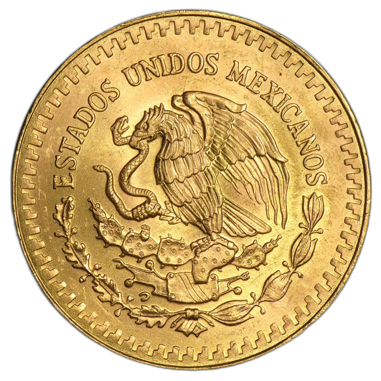 1/2 troy ounce gouden munt Mexican Libertad Proof achterkant