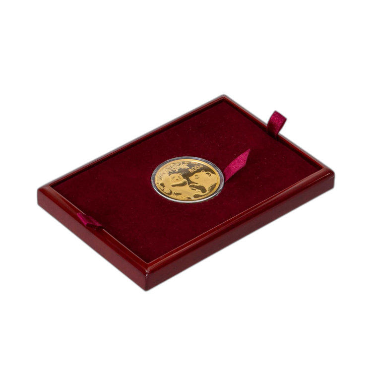 50 Gram gold coin Panda 2021 Proof angle 4