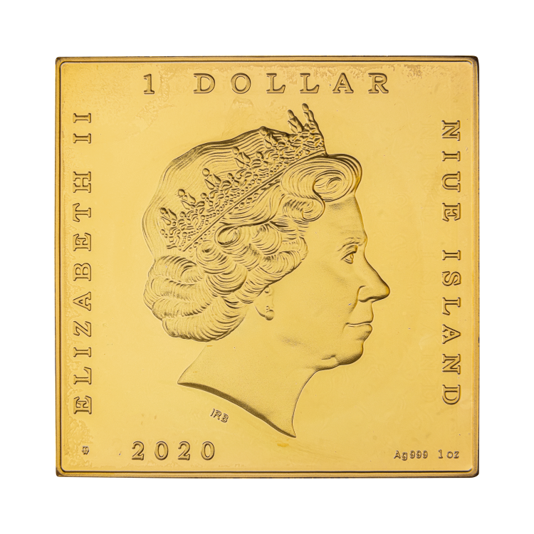 1 troy ounce zilveren munt Holy Trinity Botticelli achterkant