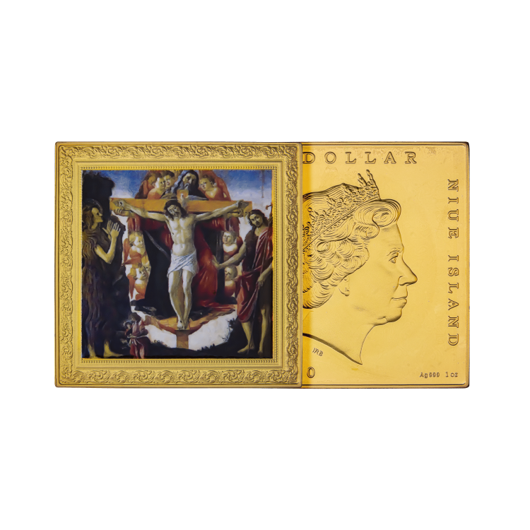 1 troy ounce zilveren munt Holy Trinity Botticelli perspectief 1