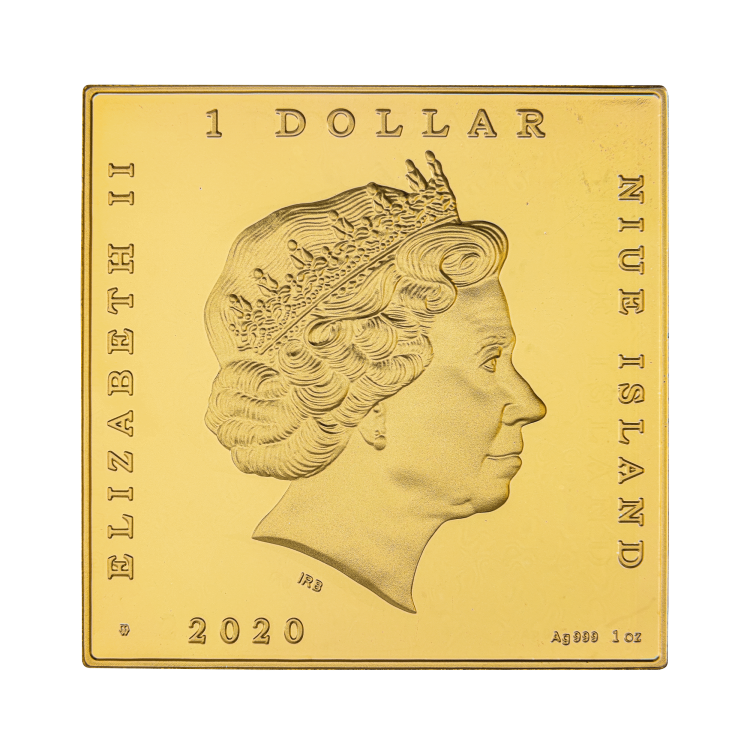 1 troy ounce zilveren munt Christus met doornen gekroond 2020 achterkant