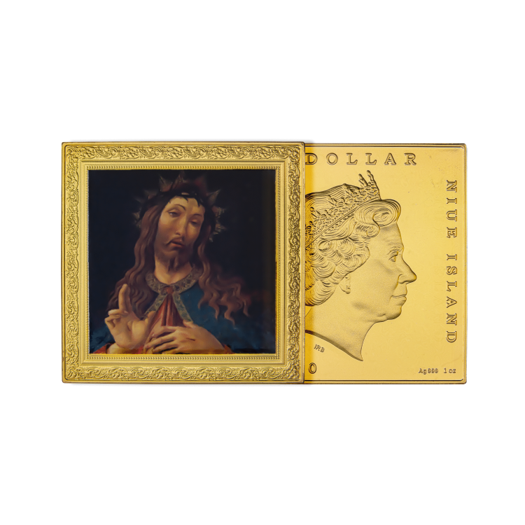 1 troy ounce zilveren munt Christus met doornen gekroond 2020 perspectief 1