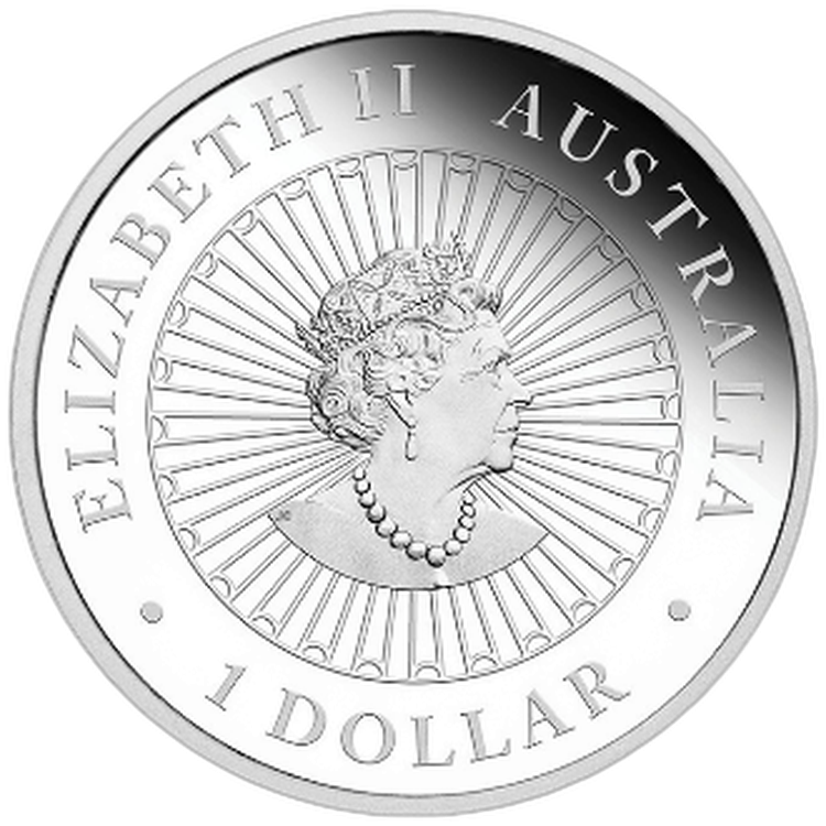 1 troy ounce zilveren munt Opal Lunar jaar van de Os 2021 perspectief 1