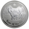 1 troy ounce zilveren Lunar II Year of the Ox 2009 voorkant