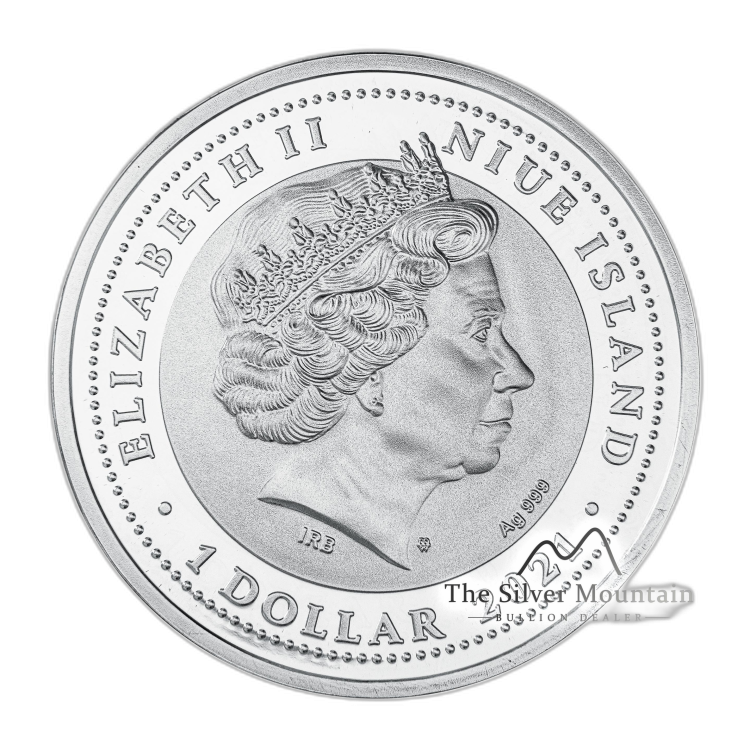 Silver coin Swarovski love and happiness 2021 Proof back