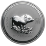 2 troy ounce zilveren Lunar munt 2007 Jaar van het varken voorkant
