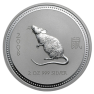2 troy ounce zilveren Lunar munt 2008 - jaar van de muis voorkant