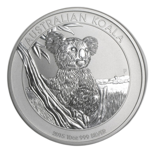 10 troy ounce zilveren Koala munt 2014 front