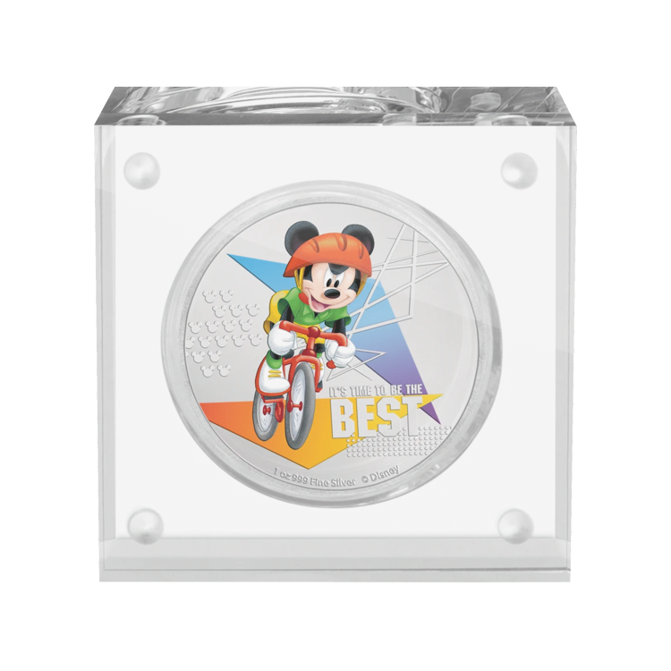 1 troy ounce zilveren munt Disney Mickey Mouse - it's time to be the best 2020 Proof perspectief 1