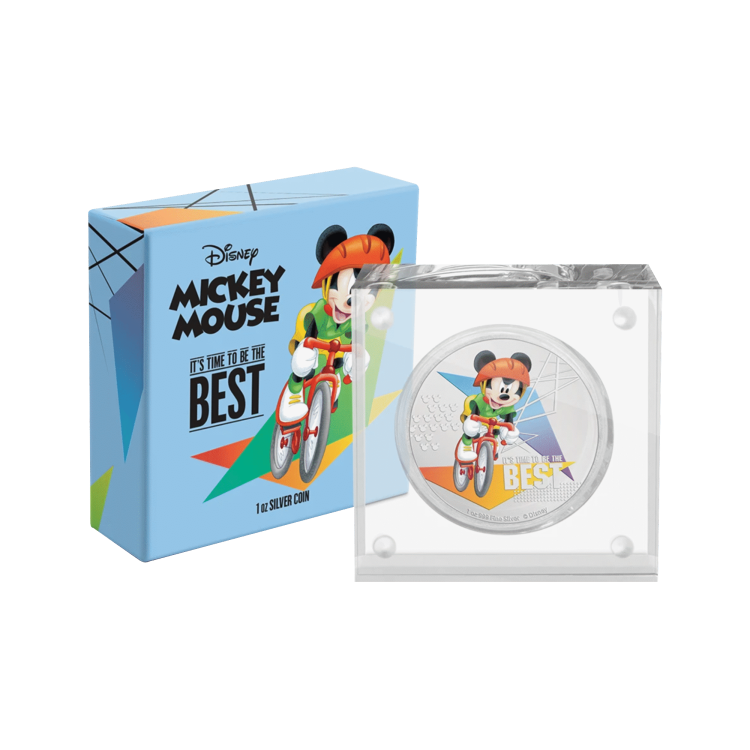 1 troy ounce zilveren munt Disney Mickey Mouse - it's time to be the best 2020 Proof perspectief 2