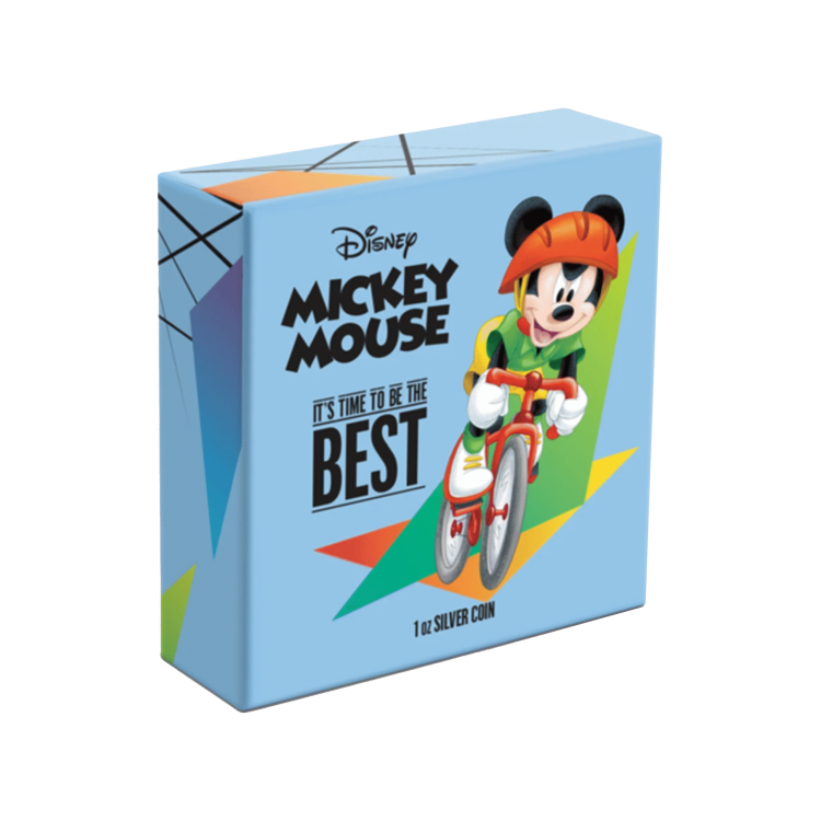 1 troy ounce zilveren munt Disney Mickey Mouse - it's time to be the best 2020 Proof perspectief 3