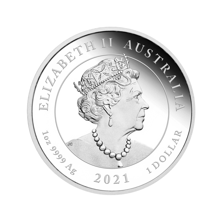 1 troy ounce silver coin Quokka color 2021 proof back