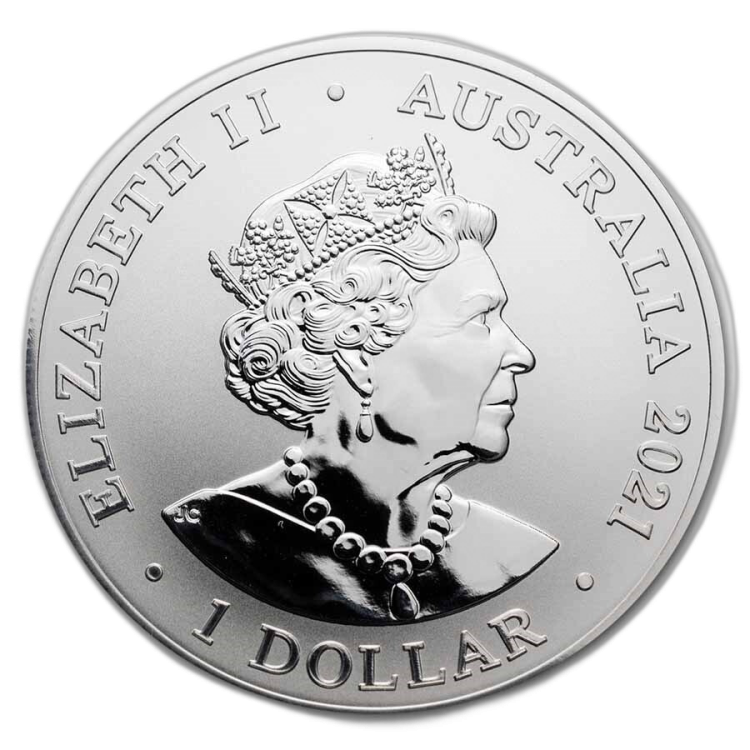 1 troy ounce zilveren munt Fraser's Dolphin 2021 achterkant