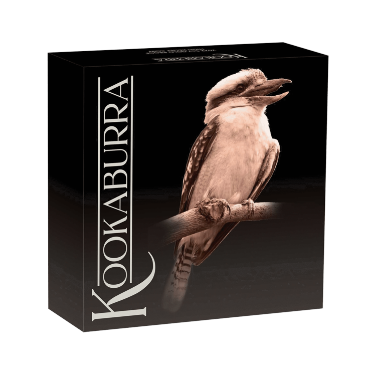 5 troy ounce gouden munt Kookaburra 2021 Proof perspectief 3