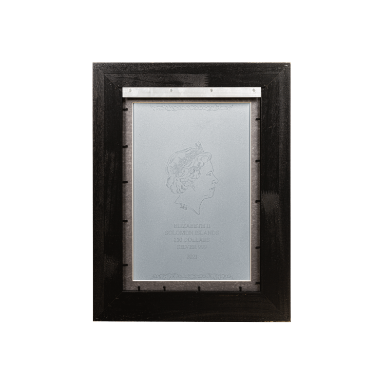 1,5 kilo silver coin painting divine comedy 2021 Proof back