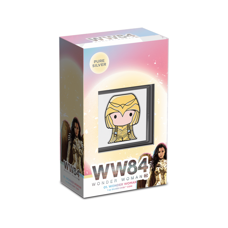 1 troy ounce zilveren munt Wonder Woman 2021 perspectief 2