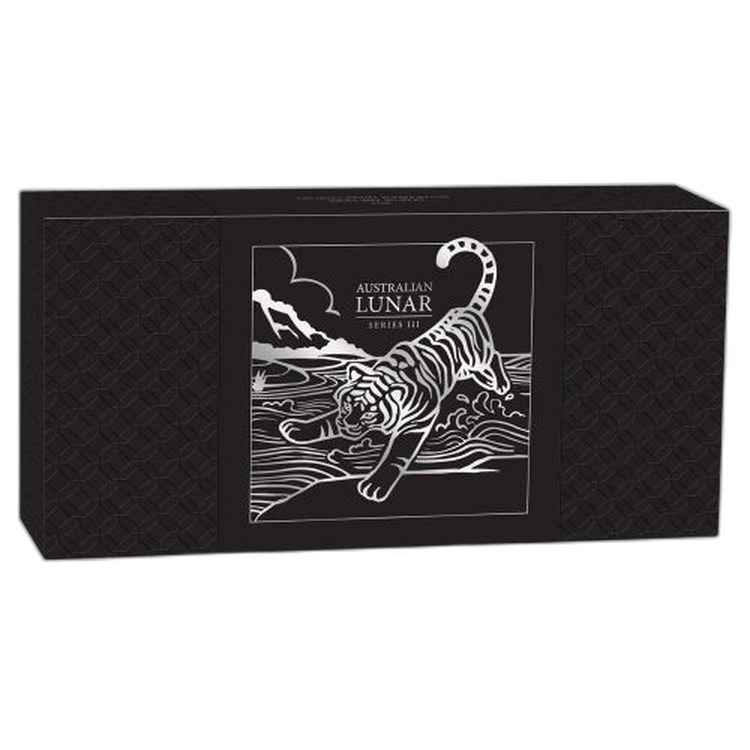 3-delige zilveren munten set Lunar 2022 Proof achterkant