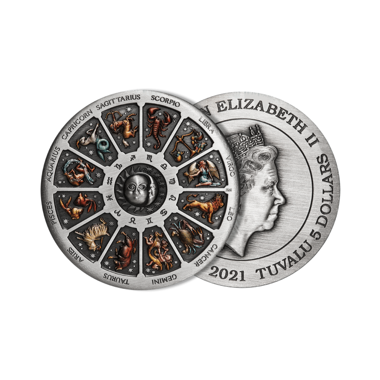 5 troy ounce zilveren munt tekens van de dierenriem 2021 perspectief 2