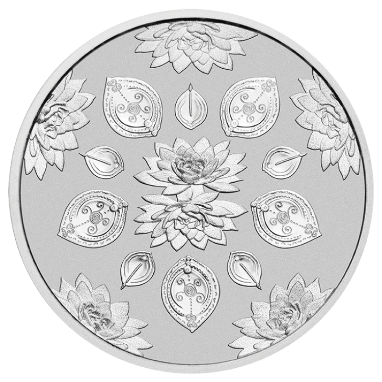 1 troy ounce zilveren munt Diwali 2021 perspectief 1