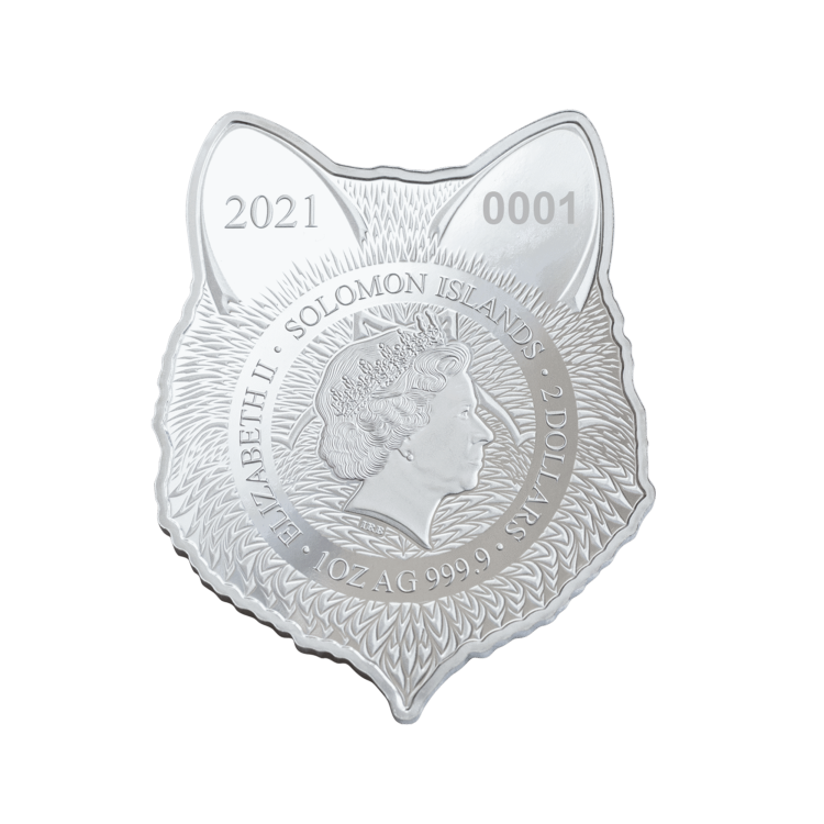 1 troy ounce silver coin electric fox 2021 angle 1