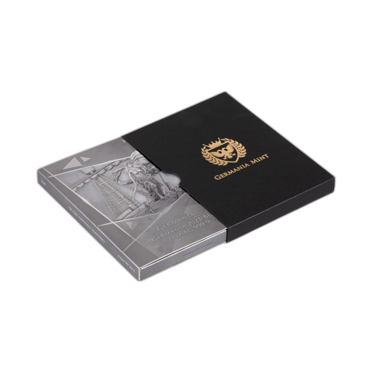 2 Troy ounce zilveren munt Germania 2021 perspectief 5