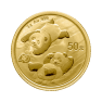 3 Gram gold coin Panda 2022 front