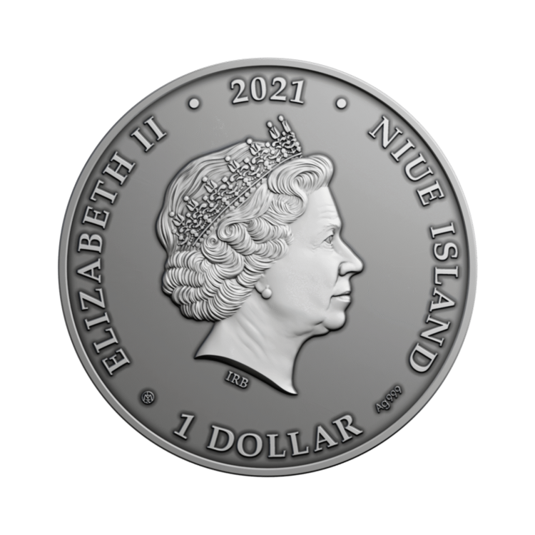 1 troy ounce silver coin Kioea 2021 back