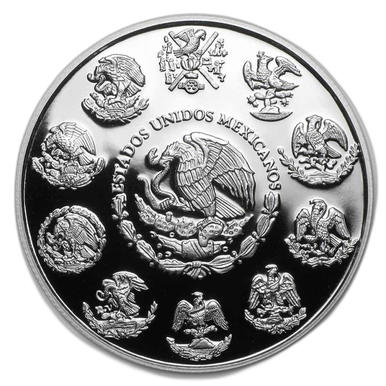 1.90 Troy ounce silver coin set Mexican Libertad 2021 angle 2